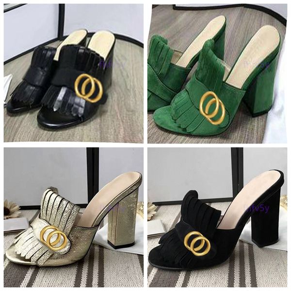 2023 classic designer women brand half slippers cowhide 100% leather suede thick heels metal slides woman shoe beach lazy sandals high heele, Black
2023 classic designer women brand half slippers cowhide 100% leather suede thick heels metal slides woman shoe beach lazy sandals high heele, Black