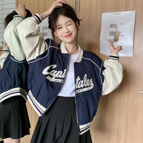 women's jackets deeptown harajuku fashion cropped baseball jacket women's super zip korean street clothing short sleeve school shi, Black;brown
women's jackets deeptown harajuku fashion cropped baseball jacket women's super zip korean street clothing short sleeve school shi, Black;brown
