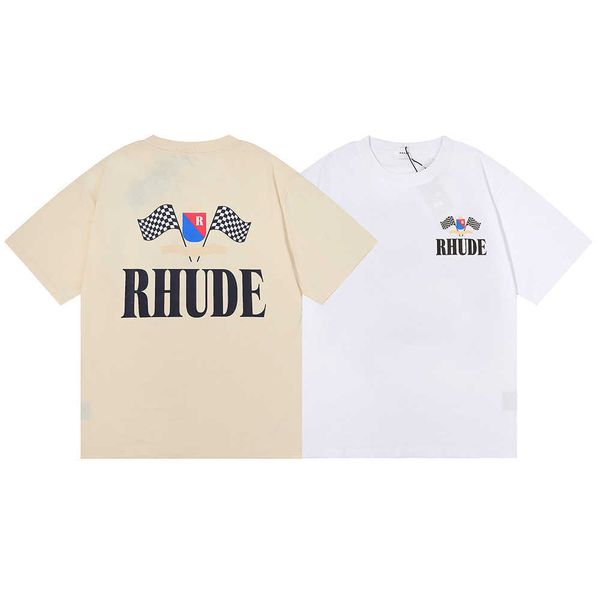 american fashion brand rhude crown flag print high street hip hop casual short sleeve t-shirt for men and women, White;black
american fashion brand rhude crown flag print high street hip hop casual short sleeve t-shirt for men and women, White;black