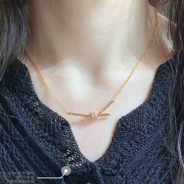 sggj t home diamond encrusted knot necklace women's s925 sterling silver princess wind rope wound clavicle chain gu ailing same style
sggj t home diamond encrusted knot necklace women's s925 sterling silver princess wind rope wound clavicle chain gu ailing same style