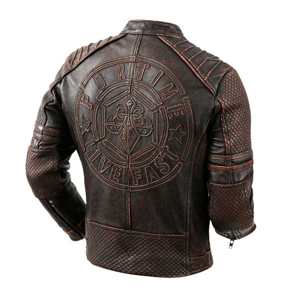 men's leather faux s motorcycle jacket genuine coats moto biker jackets vintage calf skin real racer clothing 230329, Black
men's leather faux s motorcycle jacket genuine coats moto biker jackets vintage calf skin real racer clothing 230329, Black