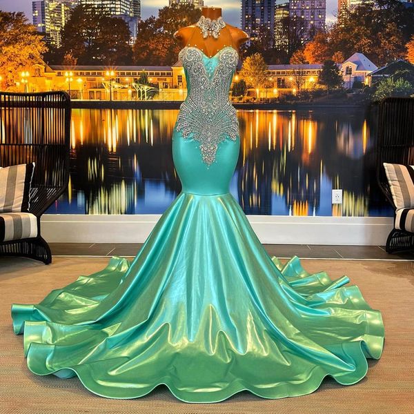 fabulous mermaid prom dresses beaded appliqued evening gowns sheer jewel neckline sweep train satin formal dress, Black
fabulous mermaid prom dresses beaded appliqued evening gowns sheer jewel neckline sweep train satin formal dress, Black