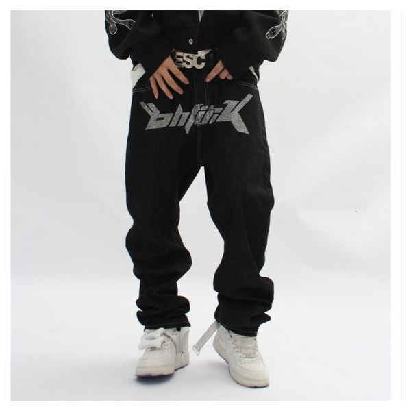 men's jeans washed printed black high-end jeans y2k american street retro mid-waist fashion letters hip-hop loose straight wide-leg pan, Blue
men's jeans washed printed black high-end jeans y2k american street retro mid-waist fashion letters hip-hop loose straight wide-leg pan, Blue