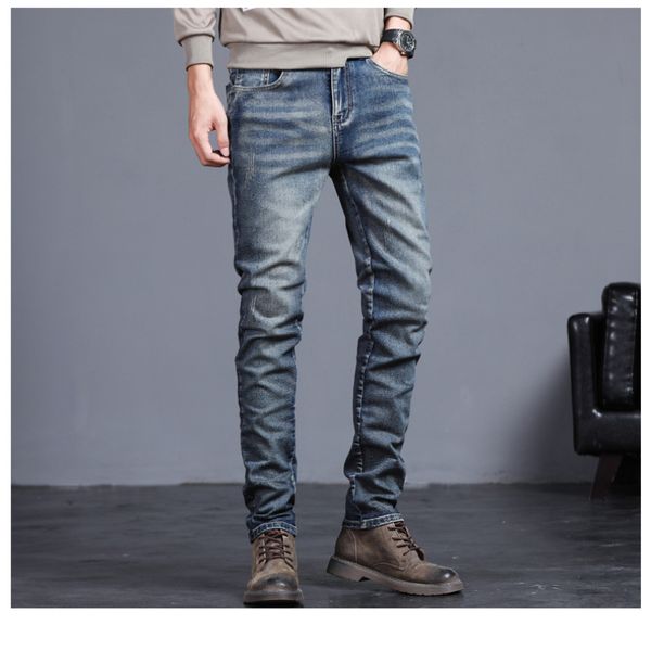 men's jeans fashion men slim jeans denim trousers male 27-36 autumn winter men's jeans vintage blue solid color elastic classic je
men's jeans fashion men slim jeans denim trousers male 27-36 autumn winter men's jeans vintage blue solid color elastic classic je