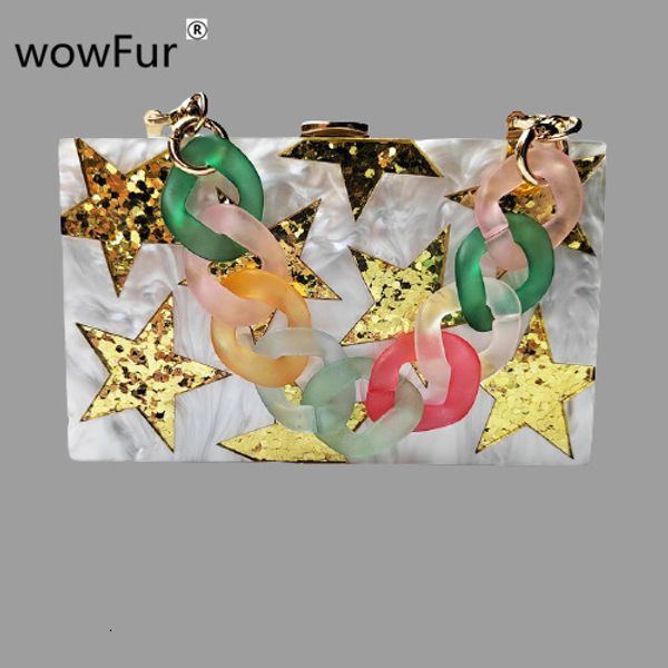 evening bags lady star shape pvc women handbag small capacity casual shoulder messenger ladies purse acrylic box clutches wallet 230329
evening bags lady star shape pvc women handbag small capacity casual shoulder messenger ladies purse acrylic box clutches wallet 230329