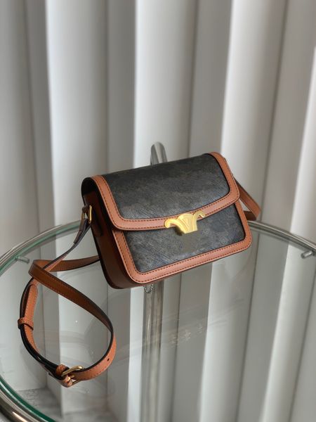 triomphe box mini flap cover bag two sizes with long crossbody strap brown printed canvas women designer bags
triomphe box mini flap cover bag two sizes with long crossbody strap brown printed canvas women designer bags