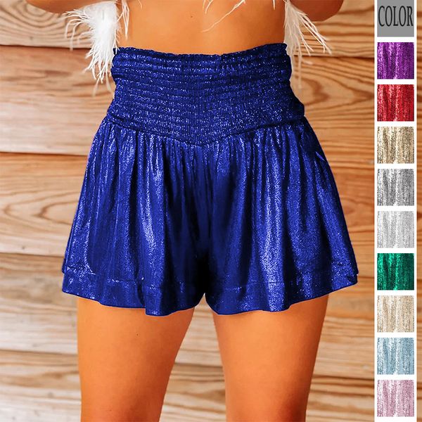 women's shorts y2k elastic waist loose casual skirts funky girl streetwear gold silver purple shinning summer women pants 2023 230329, White;black
women's shorts y2k elastic waist loose casual skirts funky girl streetwear gold silver purple shinning summer women pants 2023 230329, White;black