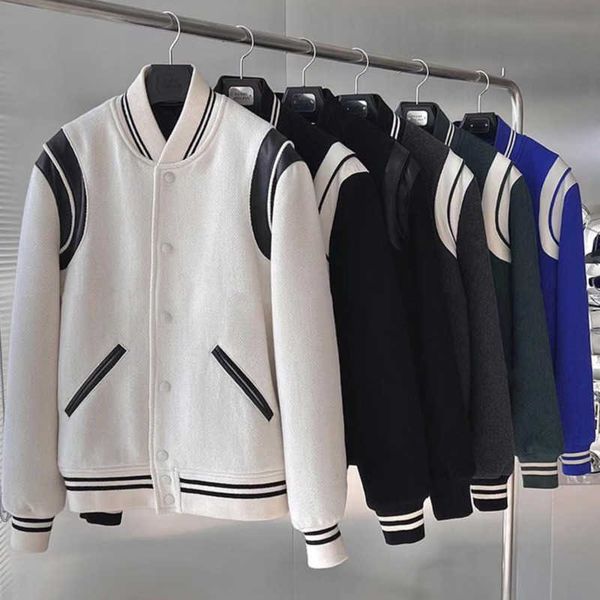 wool sportswear men women baseball jackets designer jacket leather stitching cardigan coat casual oversize sweatshirt mens clothing, Black;brown
wool sportswear men women baseball jackets designer jacket leather stitching cardigan coat casual oversize sweatshirt mens clothing, Black;brown