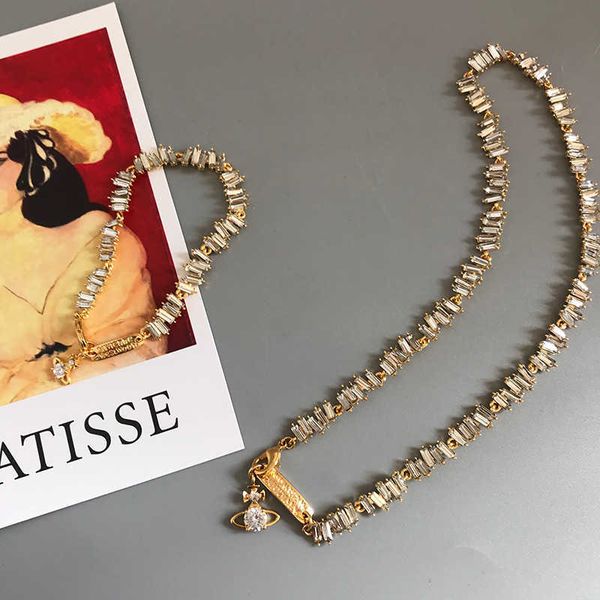 empress dowager xi's metal square diamond zircon necklace female minority design high sense 18k real gold irregular neck chain, Silver
empress dowager xi's metal square diamond zircon necklace female minority design high sense 18k real gold irregular neck chain, Silver