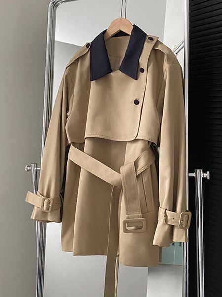 women's trench coats ailegogo spring women loose khaki coat with belt high street female lapel solid color elegant windbreaker outwear, Tan;black
women's trench coats ailegogo spring women loose khaki coat with belt high street female lapel solid color elegant windbreaker outwear, Tan;black