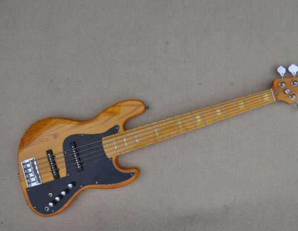 custom_5 strings light yellow electric jazz bass guitar with logo one piece wood body fretboard
custom_5 strings light yellow electric jazz bass guitar with logo one piece wood body fretboard