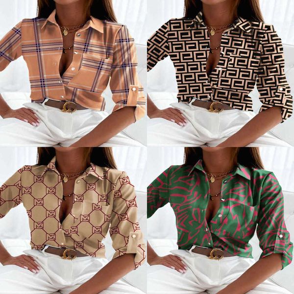 2023 wholesale womens designer t shirts for woman t-shirts floral blouse printing lapel neck long sleeve new casual ladies quality sweatshir, White
2023 wholesale womens designer t shirts for woman t-shirts floral blouse printing lapel neck long sleeve new casual ladies quality sweatshir, White