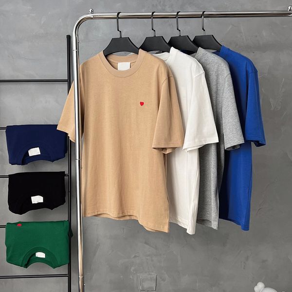 womens designer t shirt amis paris shirt love women tee 2023ss embroidery couple casual short sleeve cotton high street, Black 
womens designer t shirt amis paris shirt love women tee 2023ss embroidery couple casual short sleeve cotton high street, Black