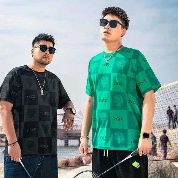 china-chic large t-shirt men's summer fat trend casual loose short sleeve plus fat man chessboard half sleeve, White;black
china-chic large t-shirt men's summer fat trend casual loose short sleeve plus fat man chessboard half sleeve, White;black