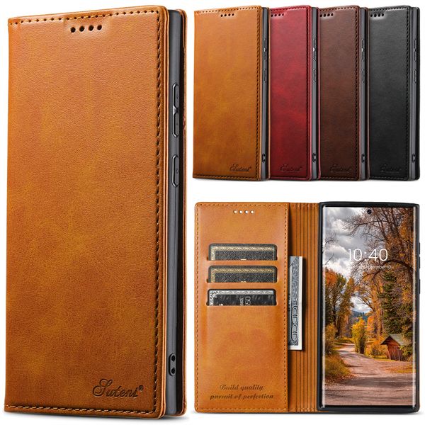 Image of Classic Wallet Flip Leather Case For Samsung Galaxy Note 9 Note 20 Ultra Note 10 Plus Book Flip Phone Case Cover
