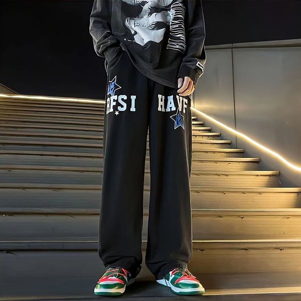 men's jeans streetwear y2k man trend baggy straight pants harajuku style printed graffiti star letter vintage hip hop casual trousers 2, Blue
men's jeans streetwear y2k man trend baggy straight pants harajuku style printed graffiti star letter vintage hip hop casual trousers 2, Blue