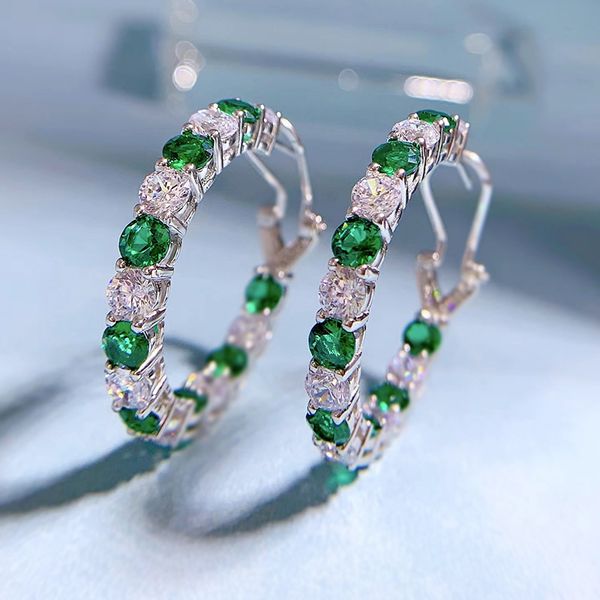 2022 emerald diamond hoop earring 100% real 925 sterling silver jewelry party wedding earrings for women bridal engagement bijou
2022 emerald diamond hoop earring 100% real 925 sterling silver jewelry party wedding earrings for women bridal engagement bijou