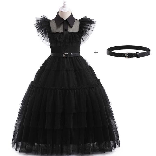 girl's dresses wednesday adams cosplay costume for girls 3-12y new fashion gothic princess dress carnival halloween birthday party cost, Red;yellow
girl's dresses wednesday adams cosplay costume for girls 3-12y new fashion gothic princess dress carnival halloween birthday party cost, Red;yellow