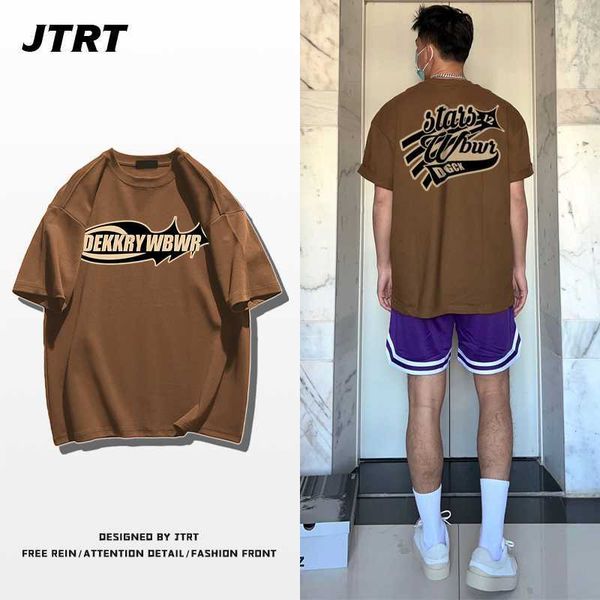 ins fashion brand design sense letter print heavyweight cotton t-shirt men's summer hiphop american street short sleeve top, White;black
ins fashion brand design sense letter print heavyweight cotton t-shirt men's summer hiphop american street short sleeve top, White;black
