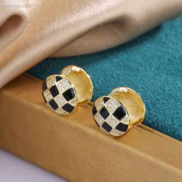 charm korean black and white checked oil dropping earrings round microinlaid zirconia delicate online red live with the same versatile for w, Golden
charm korean black and white checked oil dropping earrings round microinlaid zirconia delicate online red live with the same versatile for w, Golden