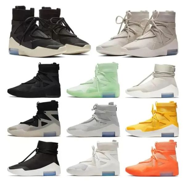 Image of Fear 1 Basketball Shoes Boots Triple Black Oatmeal Of God The Atmosphere Yellow Light Bone Sail Orange Mens Outdoor Sneakers Trainers FOG