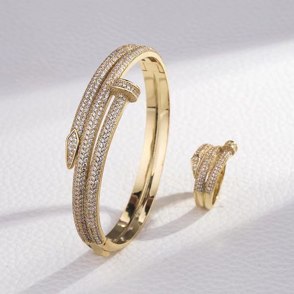 love solid gold silver nail bangle bracelet set diamonds luxury elegant designer for women men fashion bracelets wedding party thanksgiving, Black
love solid gold silver nail bangle bracelet set diamonds luxury elegant designer for women men fashion bracelets wedding party thanksgiving, Black