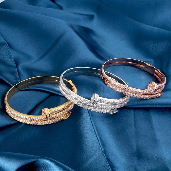 solid gold silver nail bangle bracelet set diamonds luxury elegant designer for women men fashion bracelets wedding party thanksgiving valen, Black
solid gold silver nail bangle bracelet set diamonds luxury elegant designer for women men fashion bracelets wedding party thanksgiving valen, Black