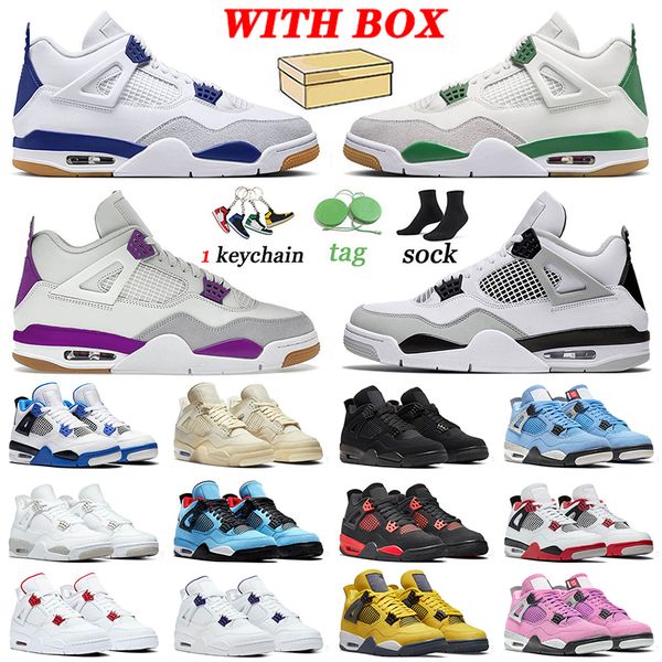 jumpman 4 sneakers with box basketball shoes 4s mens women sb pine green dark blue purple military black cat red thunder ts white oreo light
jumpman 4 sneakers with box basketball shoes 4s mens women sb pine green dark blue purple military black cat red thunder ts white oreo light