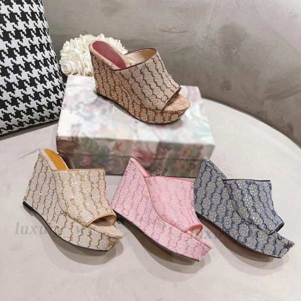 designer women slippers platform denim wedge sandals embroidered letter canvas sandal thick bottom rhinestone slides rubber flip flops, Black
designer women slippers platform denim wedge sandals embroidered letter canvas sandal thick bottom rhinestone slides rubber flip flops, Black