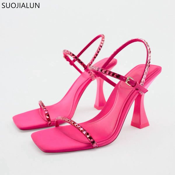 sandals suojialun brand square toe women narrow band ladies sandal shoes fashion crystal thin high heel dress party pumps sho 230329, Black
sandals suojialun brand square toe women narrow band ladies sandal shoes fashion crystal thin high heel dress party pumps sho 230329, Black