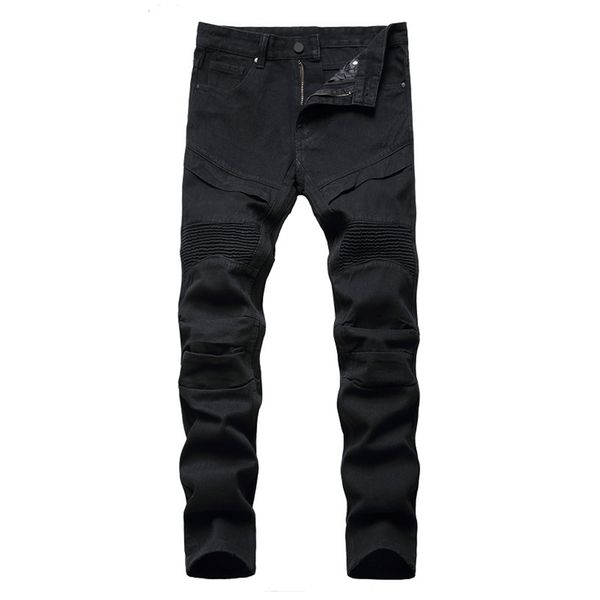 men's jeans men's biker jeans black white pleated denim pants plus size slim straight classic trousers 230329, Blue
men's jeans men's biker jeans black white pleated denim pants plus size slim straight classic trousers 230329, Blue