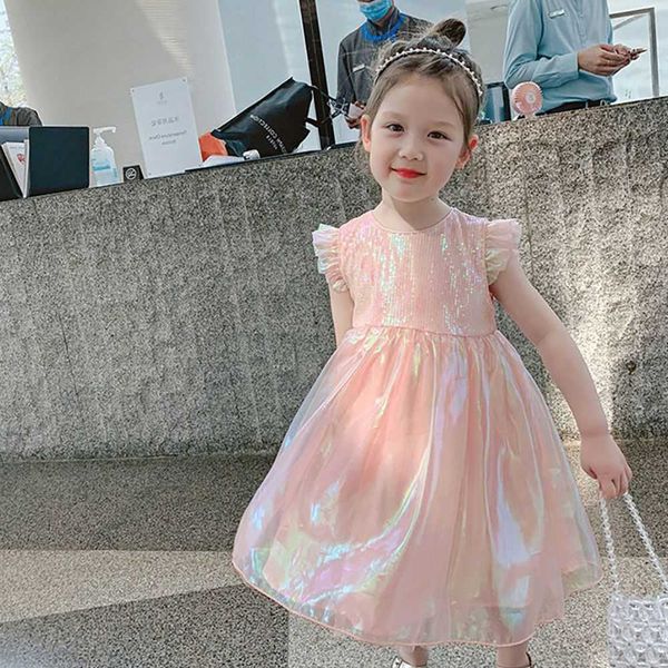 girl's dresses korean style baby girls sleeveless ruffles dress 2021 summer kids clothes sequins shiny tulle princess dresses children, Red;yellow
girl's dresses korean style baby girls sleeveless ruffles dress 2021 summer kids clothes sequins shiny tulle princess dresses children, Red;yellow