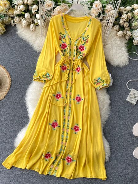 dresses women's dress travel pgraphy holiday long dress 2022 new retro ethnic style embroidered v-neck lantern sleeve dress y1034, Black;gray
dresses women's dress travel pgraphy holiday long dress 2022 new retro ethnic style embroidered v-neck lantern sleeve dress y1034, Black;gray