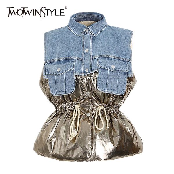 women's vests twowinstyle women's casual cotton coat polo collar sleeveless drawcord patch work pocket hit color tank women's, Black;white
women's vests twowinstyle women's casual cotton coat polo collar sleeveless drawcord patch work pocket hit color tank women's, Black;white