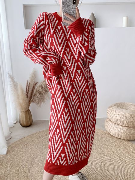 casual dresses surmiitro autumn winter thick warm geometry knit long maxi sweater dress women korean fashion long sleeve pullover female 230, Black;gray
casual dresses surmiitro autumn winter thick warm geometry knit long maxi sweater dress women korean fashion long sleeve pullover female 230, Black;gray