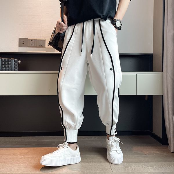 mens pants spring summer casual joker harlan sports bundle leg waist streetwear fashion men black white grey elastic trousers 230328
mens pants spring summer casual joker harlan sports bundle leg waist streetwear fashion men black white grey elastic trousers 230328