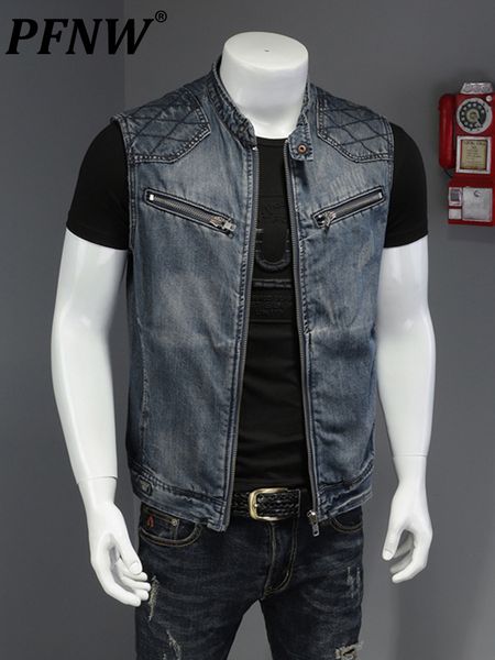 men's vests pfnw korean style slim trend old casual for men fashion vneck handsome sleeveless jeans 12a3111 230329, Black;white
men's vests pfnw korean style slim trend old casual for men fashion vneck handsome sleeveless jeans 12a3111 230329, Black;white