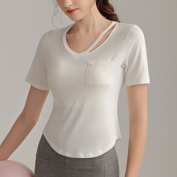 women's yoga short sleeve with chest pocket v--neck t-shirt crew neck fitness sportwear breathable workout fitness tennis summer ll856
women's yoga short sleeve with chest pocket v--neck t-shirt crew neck fitness sportwear breathable workout fitness tennis summer ll856