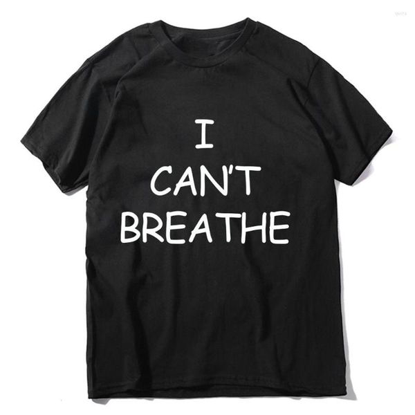 t men's shirts i can't breathe foreign trade style can not cotton loose printed t-shirt, White;black
t men's shirts i can't breathe foreign trade style can not cotton loose printed t-shirt, White;black