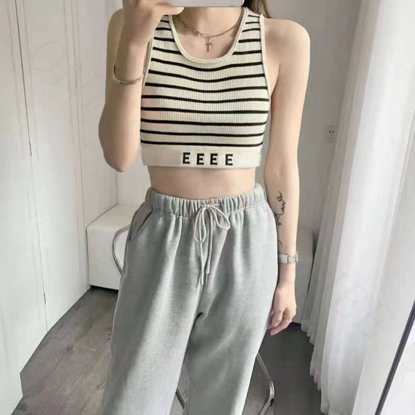2023 knits women's crop knitwear designer vest fashion alphabet print summer sleeveless pullover casual vest street wear, White
2023 knits women's crop knitwear designer vest fashion alphabet print summer sleeveless pullover casual vest street wear, White