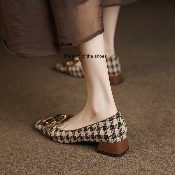 dress shoes french metal buckle square head mary jane women's 2022 new shallow mouth plaid thick heel small fragrant single shoes, Black
dress shoes french metal buckle square head mary jane women's 2022 new shallow mouth plaid thick heel small fragrant single shoes, Black