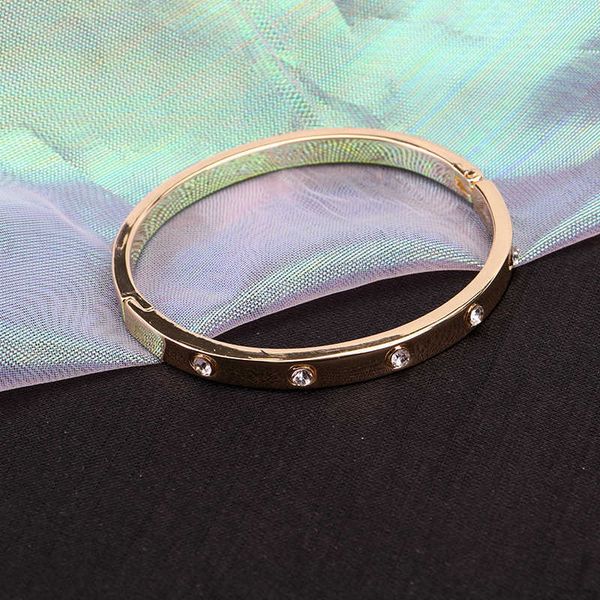 designer bracelet love bangle jewelry popular versatile alloy diamond inlaid gold selling geometric snap jewelry, Black
designer bracelet love bangle jewelry popular versatile alloy diamond inlaid gold selling geometric snap jewelry, Black
