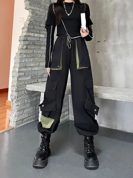women's pants s techwear patchwork cargo pant harajuku streetwear pockets oversize joggers trousers female japanese loose tracksuit 230, Black;white
women's pants s techwear patchwork cargo pant harajuku streetwear pockets oversize joggers trousers female japanese loose tracksuit 230, Black;white