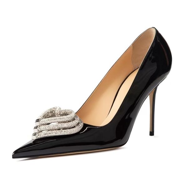 satin heart mach triple pump shoes patent leather crystal embellished dress shoes denim women's stiletto heel evening shoes designer cl, Black
satin heart mach triple pump shoes patent leather crystal embellished dress shoes denim women's stiletto heel evening shoes designer cl, Black