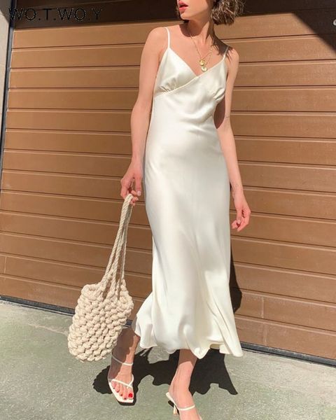 casual dresses wotwoy summer v-neck satin spaghetti strap dress women backless sleeveless bodycon party dress female white long dresses 2303, Black;gray
casual dresses wotwoy summer v-neck satin spaghetti strap dress women backless sleeveless bodycon party dress female white long dresses 2303, Black;gray