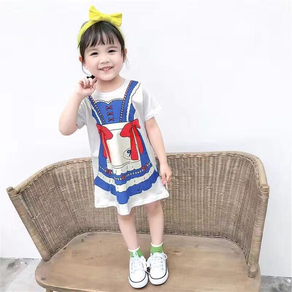 girls dress cartoon sleeve swing casual dresses with printed for kids knitted fabric is soft beach skirt, Red;yellow
girls dress cartoon sleeve swing casual dresses with printed for kids knitted fabric is soft beach skirt, Red;yellow