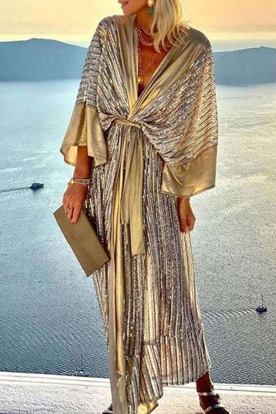 dresses vintage sequin patchwork dresses women autumn batwing sleeve ruffles maxi long party dress elegant v-neck holiday evening dress, Black;gray
dresses vintage sequin patchwork dresses women autumn batwing sleeve ruffles maxi long party dress elegant v-neck holiday evening dress, Black;gray
