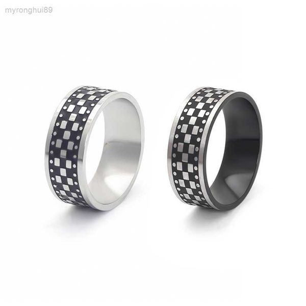 popular titanium steel ring international chess black and white checkerboard men's personalized stainless 8tnb, Silver
popular titanium steel ring international chess black and white checkerboard men's personalized stainless 8tnb, Silver