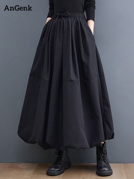 skirts black vintage high waist pleated skirt women plus size fashion drawstring loose casual midi clothes autumn winter 230329
skirts black vintage high waist pleated skirt women plus size fashion drawstring loose casual midi clothes autumn winter 230329