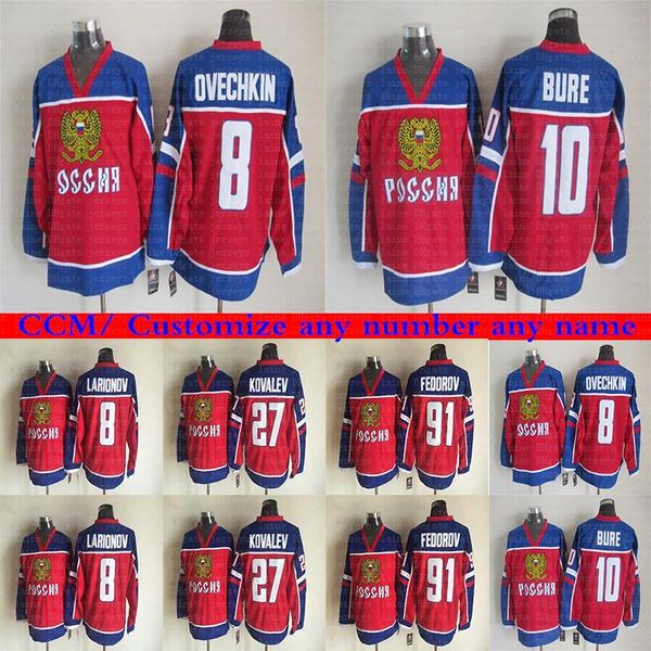 ccm russia vintage version jersey 8 ovechkin 8 larionov 91 fedorov 10 bure 27 kovalevccm retro hockey jerseys, Black;red
ccm russia vintage version jersey 8 ovechkin 8 larionov 91 fedorov 10 bure 27 kovalevccm retro hockey jerseys, Black;red